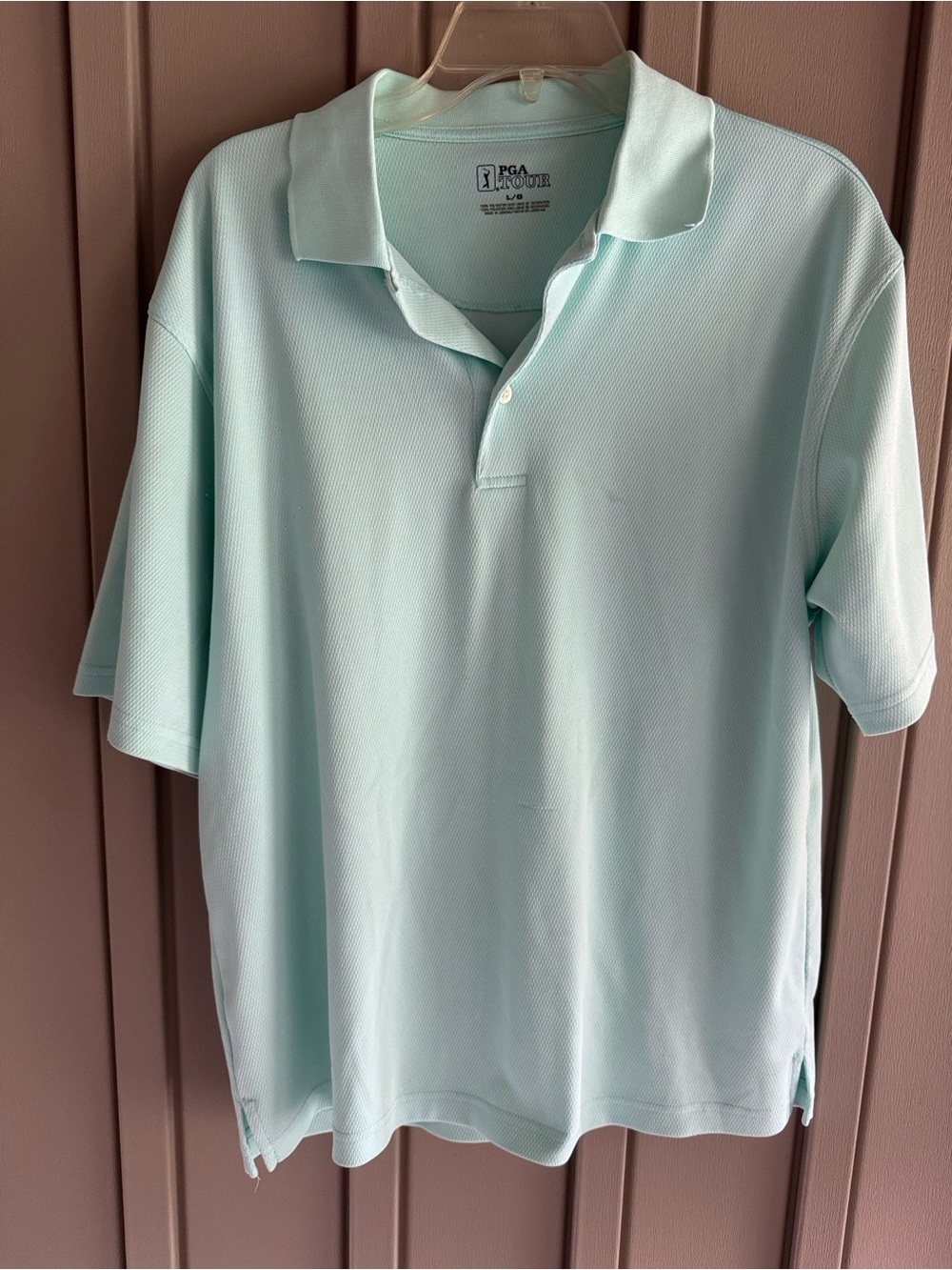 PGA TOUR Mint Green Short-Sleeve Performance Polo size Large